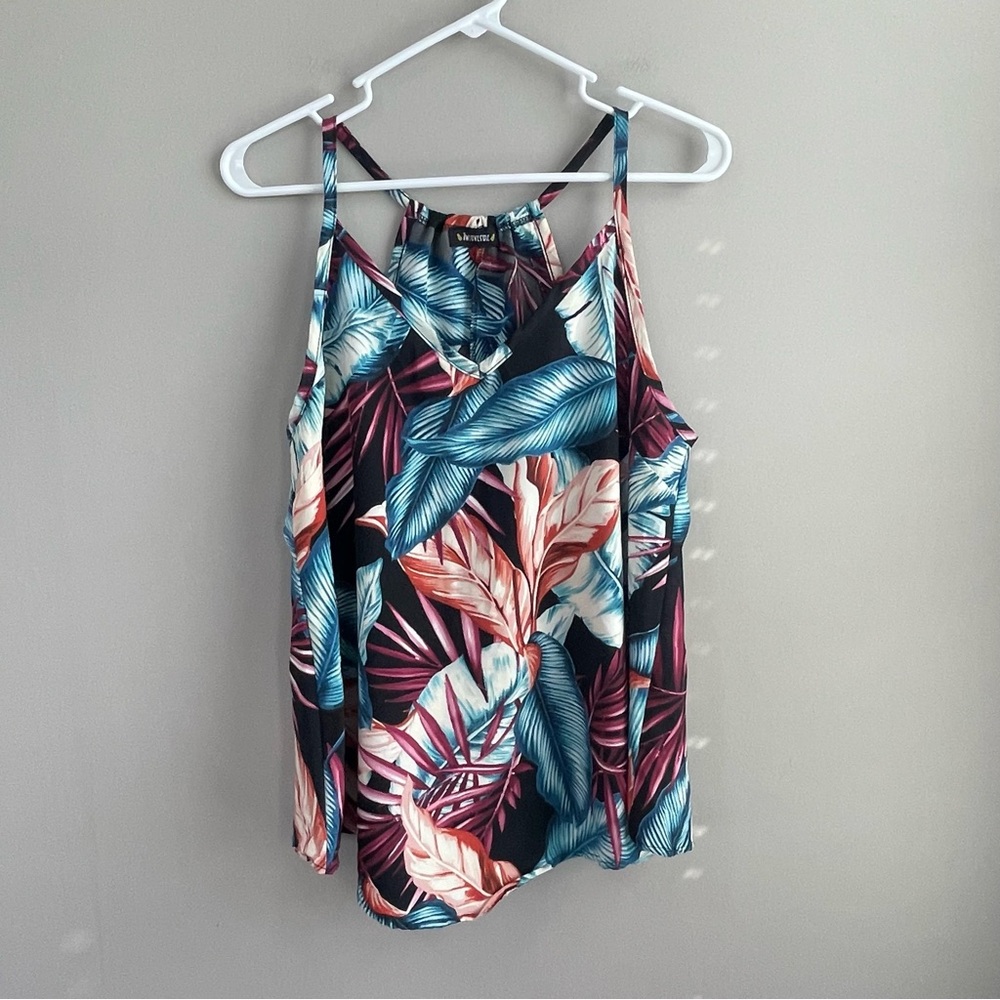JWlovesme Tropical Leaf Tank Top L